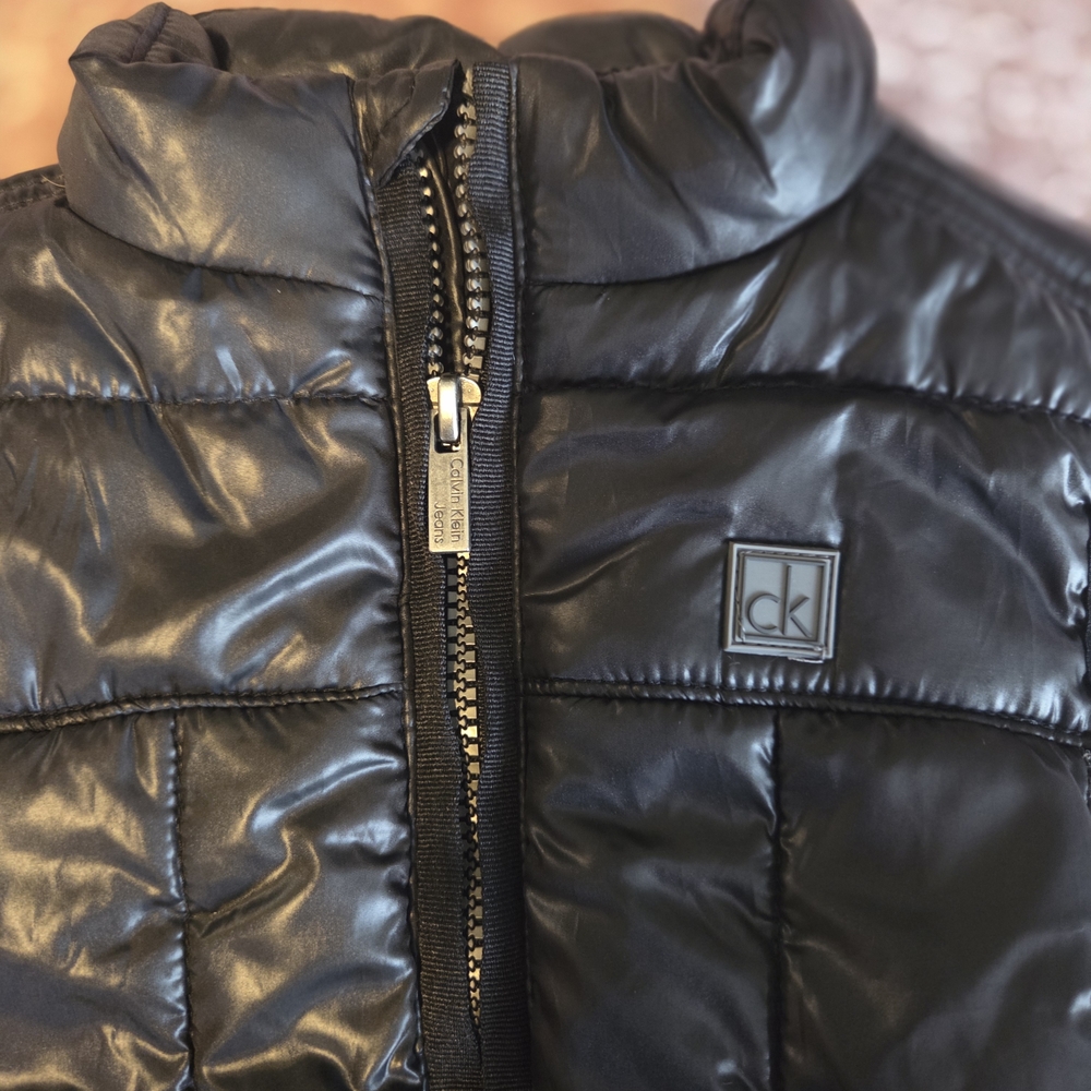 Calvin Klein Kids Puffer Vest, black,  Full Zip, Unisex 2t - Picture 3 of 6